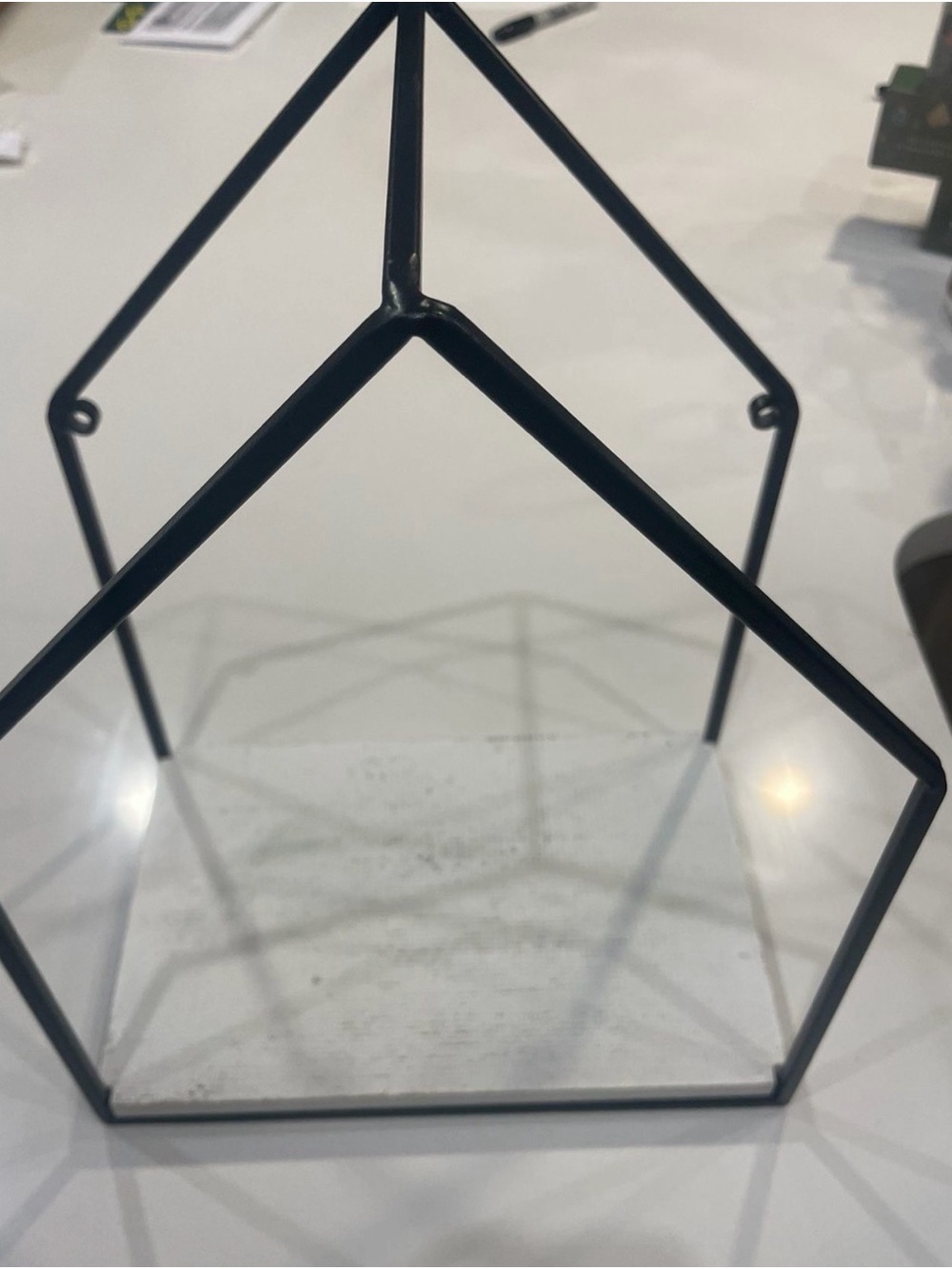 Hobby Lobby Black Geometric Glass Shelf Wall Decor